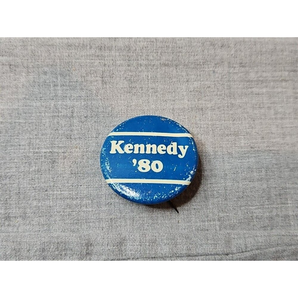 Vintage Ted Kennedy 1980 Campaign Pin/Button, 1.5''